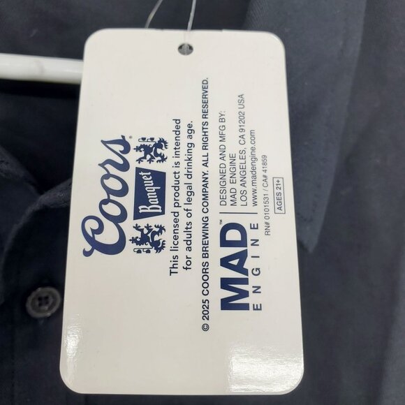 NWT Coors Banquet Rodeo Short Sleeve Western Country Button Up Collared Shirt L - Picture 7 of 9